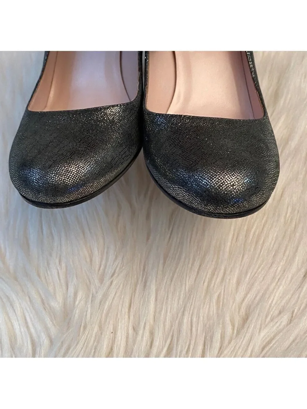 Kate Spade Silver Gray Glitter Pumps, Size 7